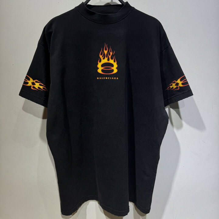 楽天市場】BALENCIAGA FLAME SHORT SLEEVE T-SHIRT SIZE-L 787349 