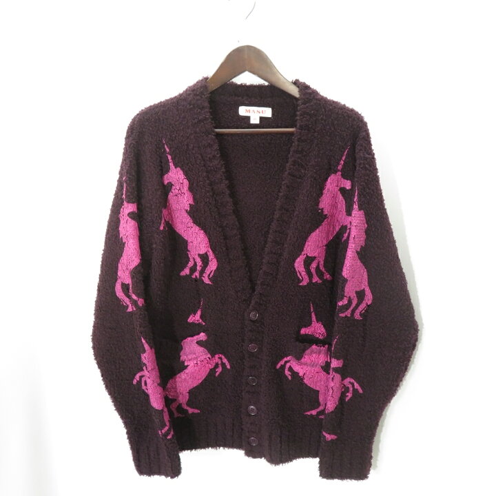 楽天市場】MASU 23aw UNICORN GRUNGE CARDIGAN PURPLE MFFW-KN0123 