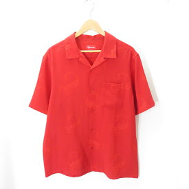 Supreme 21ss Scorpion Jacquard RED Shirt Size-L シュプリーム スコーピオン シャツ レッド大名店【中古】