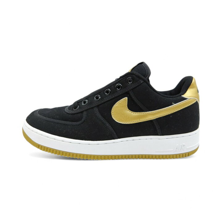 楽天市場】NIKE 2005 AIR FORCE1 LOW CANVAS BLACK/GOLD サイズ26.5cm 