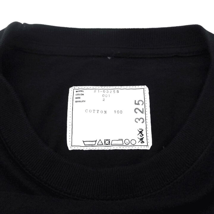 楽天市場】SACAI×KAWS 21aw TOKYO FIRST TEE BLACK サイズ2 21-0325S