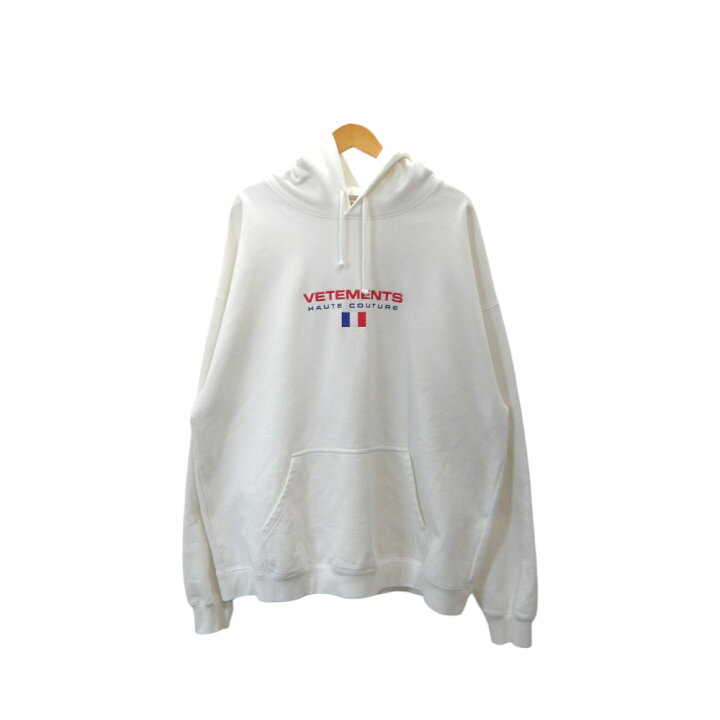 楽天市場】VETEMENTS 22ss Haute Couture Logo Hoodie WHITE サイズM 