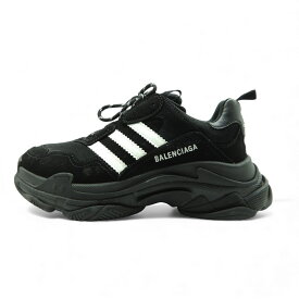 BALENCIAGA ADIDAS TRIPLE S BLACK サイズ29.0cm 712821 箱有 バレンシアガ アディダス トリプルエス コラボ スニーカー 大名店【中古】