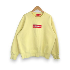 SUPREME 22aw BOX LOGO CREWNECK PALE YELLOW サイズS シュプリーム ボックスロゴ クルーネック トレーナー スウェット トップス 大名店【中古】