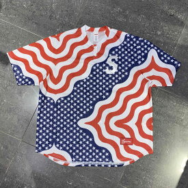 Supreme 26ss Shop S Logo Baseball Henley SIZE-XL シュプリーム ショップエスロゴベースボールヘンリー半袖Tシャツ 南堀江店【中古】