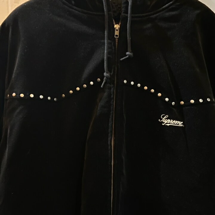 楽天市場】Supreme 21aw Studded Velvet Hooded Work Jacket Size-XL  