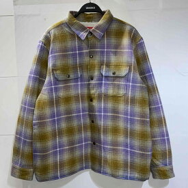 Supreme 22fw Shearling Lined Flannel Shirt Lサイズ シュプリーム シアリングラインドフランネルシャツ 南堀江店【中古】