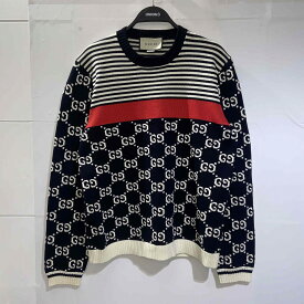 GUCCI GG JACQUARD BORDER KNIT Size-XL 496458-X9107 グッチ ジャガードボーダーニット セーター 心斎橋店【中古】