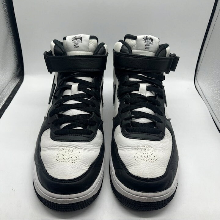 楽天市場】NIKE 22ss STUSSY AIR FORCE 1 MID 28.5cm Light Bone Black 
