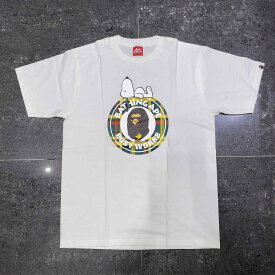 A BATHING APE PEANUTS SNOOPY TEE+TOTE Mサイズ アベイシングエイプ ピーナッツスヌーピー 伊勢丹限定半袖Tシャツ+トートバッグ BAPE 南堀江店【中古】