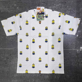 A BATHING APE MINIONS PATTERN TEE XLサイズ 2017年 アベイシングエイプ ミニオン 半袖 Tシャツ BAPE 南堀江店【中古】