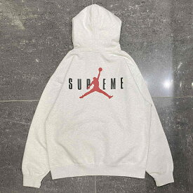Supreme 24aw x Jordan Hooded Sweatshirt Ash Grey Size-L HF0836-051 シュプリーム ジョーダン フーデッドスウェットシャツ パーカー アッシュグレー 南堀江店【中古】
