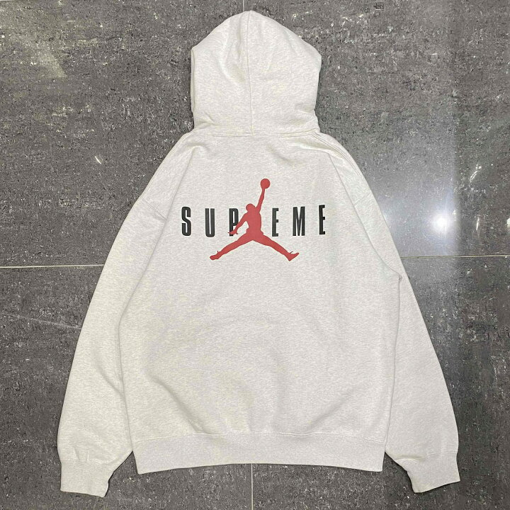 楽天市場】Supreme 24aw x Jordan Hooded Sweatshirt Ash Grey Size-L 