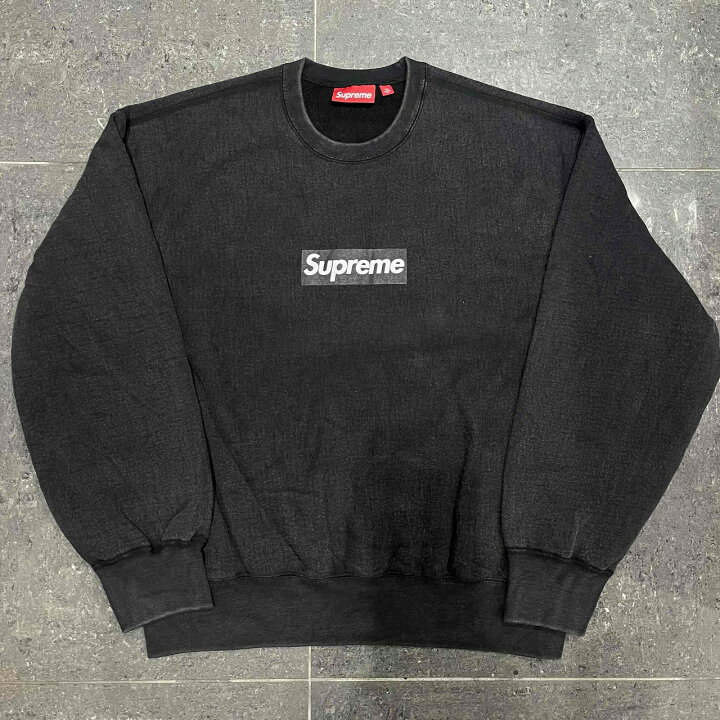 楽天市場】Supreme 25ss Washed Box Logo Crewneck Sweatshirt Lサイズ 