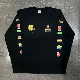 Supreme 25ss SpongeBob Castelli Racing L/S Tee SIZE-XL シュプリーム スポンジボブ カステリレーシング長袖Tシャツ 南堀江店【中古】