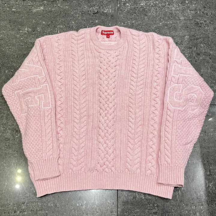 楽天市場】Supreme 23aw Applique Cable Knit Sweater Size-L 