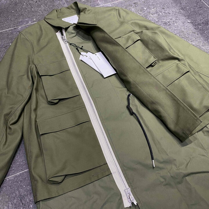楽天市場】WTAPS 25ss SACAI COTTON BACK SATIN COAT SIZE-1 25-03692M