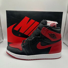 NIKE 2016 AIR JORDAN 1 RETRO HIGH OG BRED/BANNED 27.5cm 555088-001 ナイキ エアジョーダンワンレトロハイオージー ブレッド/バンド スニーカー 南堀江店【中古】