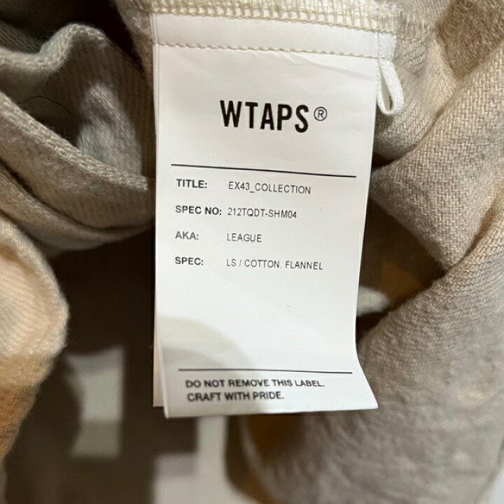 楽天市場】WTAPS 21aw LEAGUE L/S SHIRT FLANNEL Mサイズ 212TQDT 
