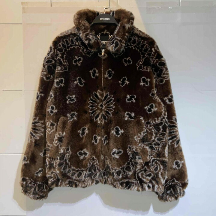 楽天市場】Supreme 21aw Bandana Faux Fur Bomber Jacket Lサイズ 