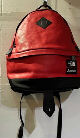 Supreme THE NORTH FACE 17aw Leather Daypack Backpack シュプリーム×ザノースフェイス レザーデイパック バックパック リュック 南堀江店【中古】