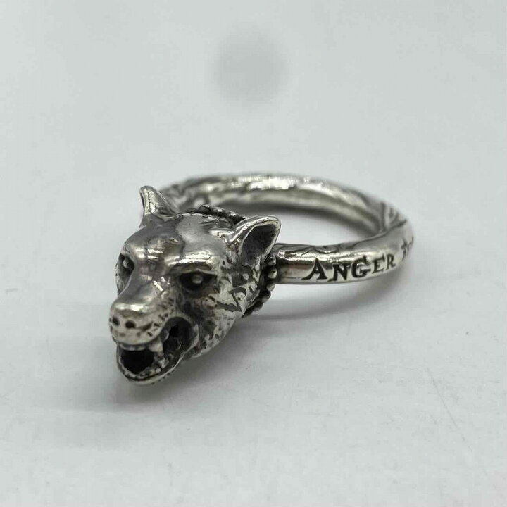 楽天市場】GUCCI ANGER FOREST WOLF HEAD RING 12号 グッチ アンガー  
