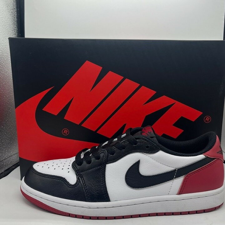楽天市場】NIKE 2023 AIR JORDAN 1 RETRO LOW OG BLACK TOE 26.5cm 