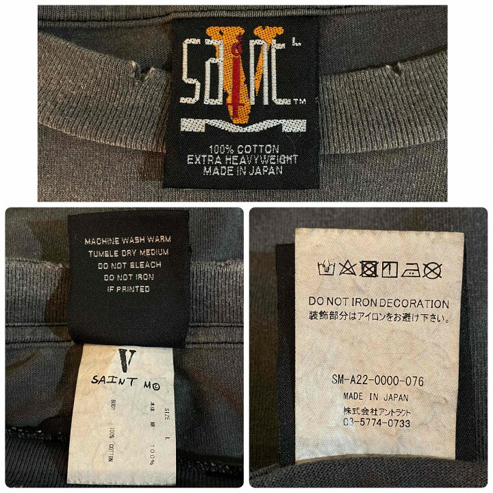 楽天市場】SAINT Mxxxxxx 22aw VLONE MARIA L/S TEE Lサイズ SM-A22 