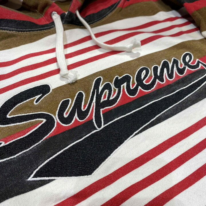 楽天市場】Supreme 18ss Striped Hooded Sweatshirt Mサイズ