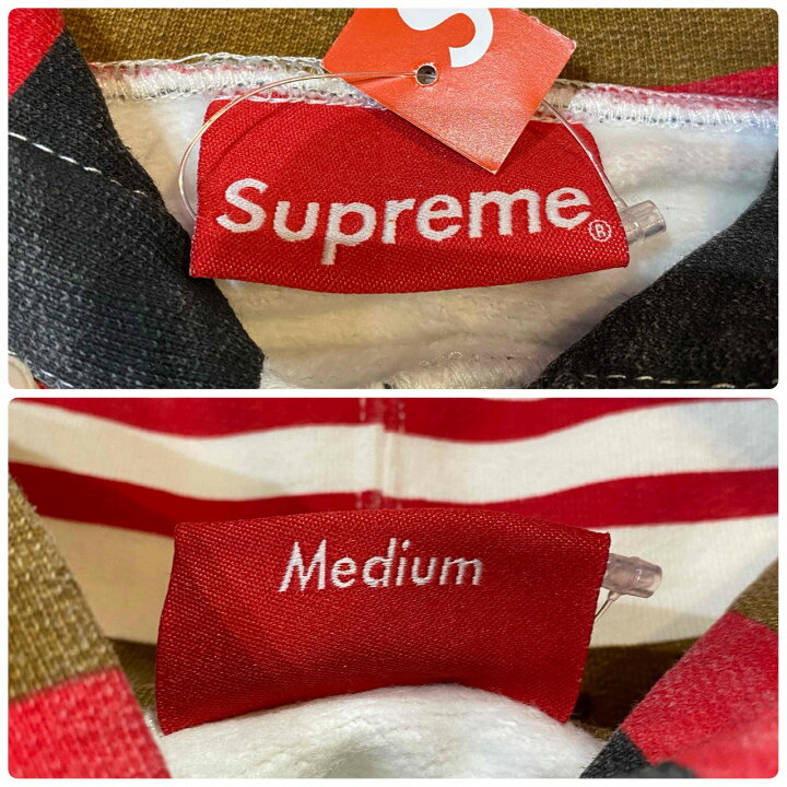 楽天市場】Supreme 18ss Striped Hooded Sweatshirt Mサイズ 