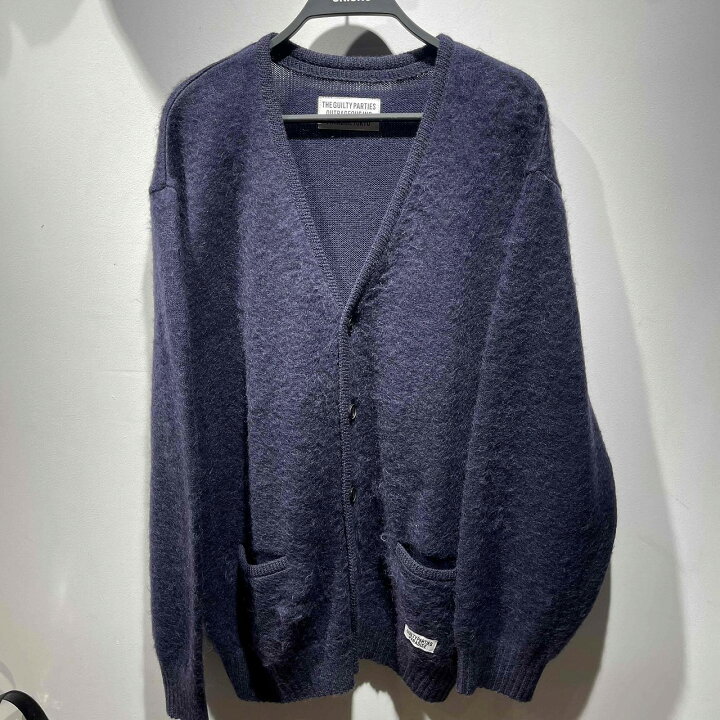 ワコマリア WACKO MARIA MIX MOHAIR CARDIGAN モヘアカーディガン パープル サイズ：S WACKO MARIA (  ワコマリア) MOHAIR CARDIGAN( ワコマリア　wacko maria mohair cardigan