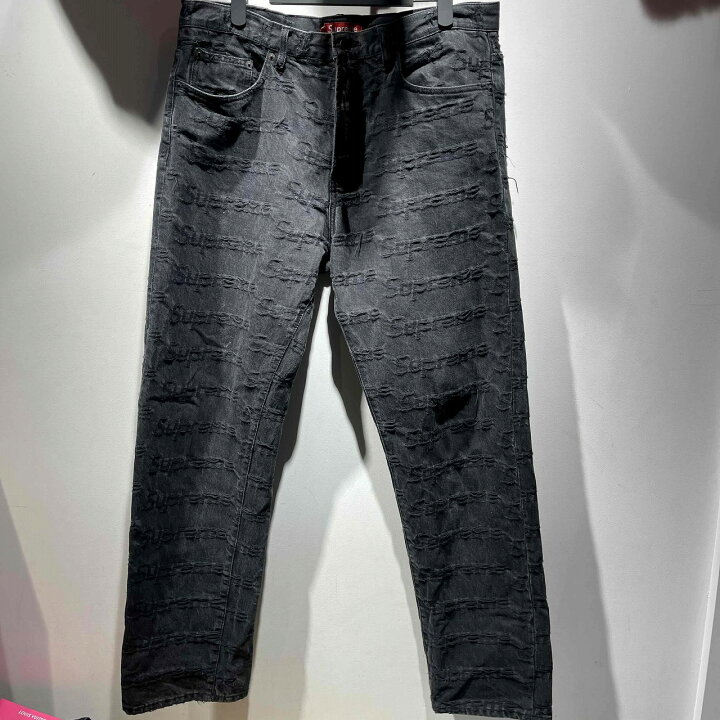 楽天市場】Supreme 21ss Frayed Logos Regular Jean 34インチ