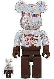 MEDICOM TOY BE@RBRICK 8時だヨ！湯呑みでコーヒー 100%&400% メディコムトイ ベアブリック ムロツヨシ 心斎橋店【中古】