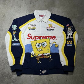 Supreme 25aw SpongeBob SquarePants Jeff Hamilton Racing Jacket "White" Size-XXL シュプリーム スポンジボブ レーシングジャケット 心斎橋店【中古】