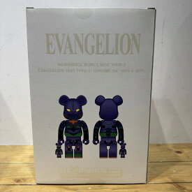 MEDICOM TOY BE@RBRICK エヴァンゲリオン初号機 CHROME Ver. 100％ & 400％ メディコムトイ EVANGELION ベアブリック フィギュア WORLD WIDE TOUR 3 開催記念商品 心斎橋店【中古】