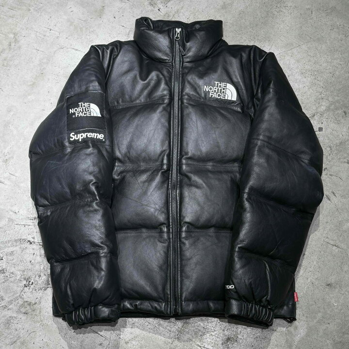 楽天市場】SUPREME x THE NORTH FACE 17aw LEATHER NUPTSE JACKET Size 