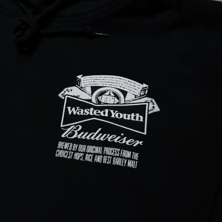 楽天市場】WASTED YOUTH BUDWEISER HOODIE SIZE-L ウェイステッド 