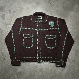 GIRLS DON'T CRY 2025 x PHINGERIN PG1 KNIT CARDIGAN SIZE-S ガールズドントクライ フィンガリン ニットカーディガン 心斎橋店【中古】