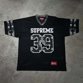 Supreme 25ss Bandana Baseball Jersey SIZE-M シュプリーム バンダナベースボールジャージー メッシュ半袖Tシャツ 心斎橋店【中古】