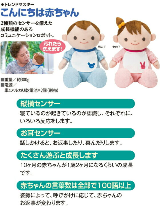 楽天市場 トレンドマスターこんにちは赤ちゃん 女の子 イイケア 介護と健康の通販専門店