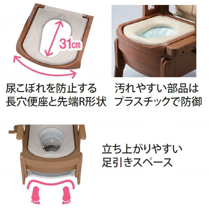 楽天市場】在庫限りで販売終了商品 アロン化成 安寿 家具調トイレ 