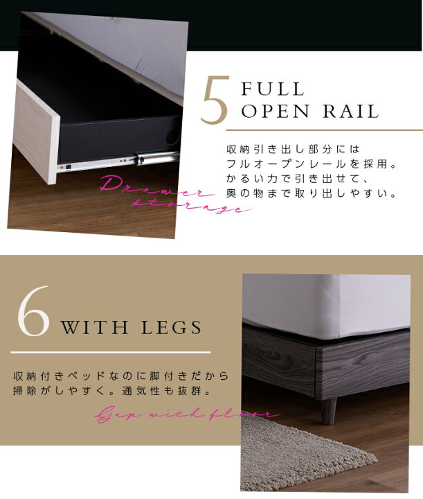 楽天市場】【ﾎﾟｲﾝﾄ5倍☆4月14日20時〜17日10時迄】ベッド セミダブル 