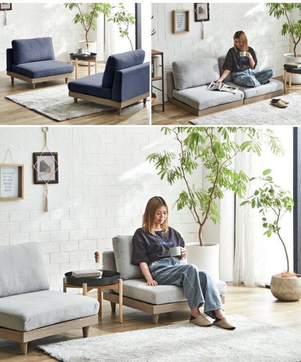 木製モダン二人掛けソファ 引き取り限定 発送は致しません。 （軽トラ  