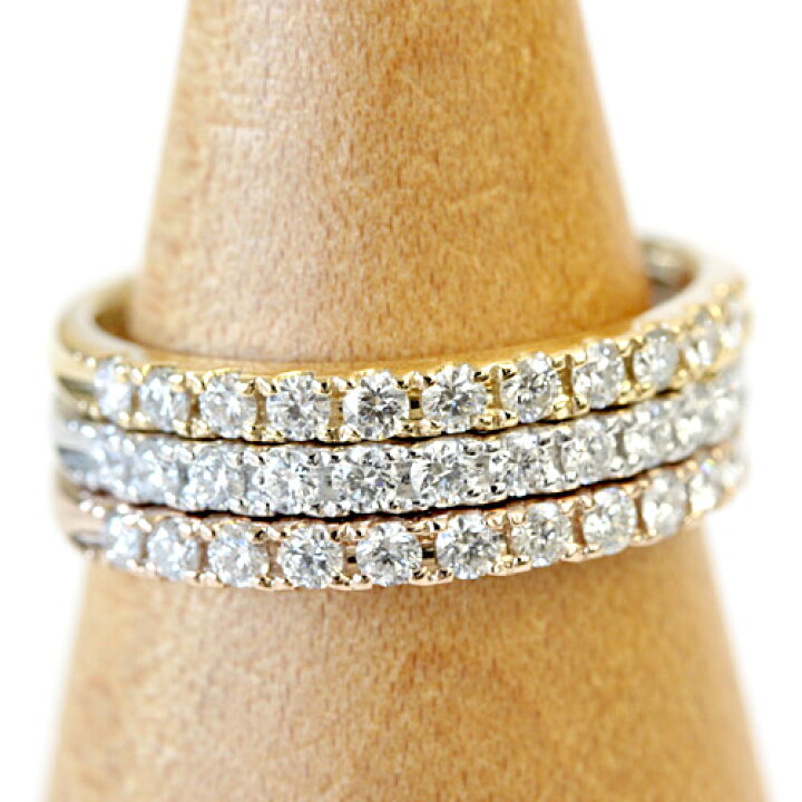 楽天市場】K18 ダイヤモンド エタニティリング 0.2ct 11石 H&C ハート  