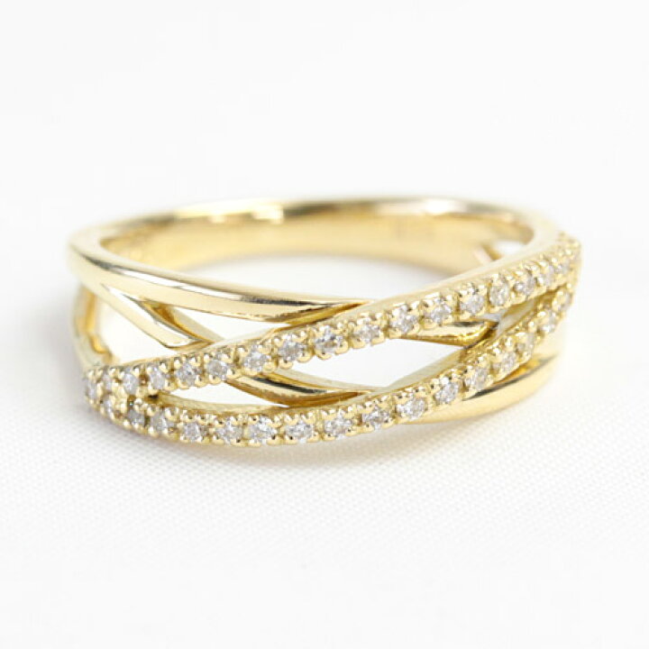 楽天市場】K18 リング ダイヤモンド リング 0.18ct 36石 18金 ピンク  