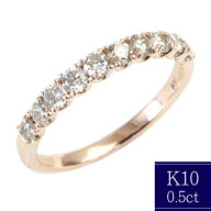 K18 ダイヤモンド エタニティリング 0.5ct 10石 K10、PT950でも作成可 シャンパン ブラウンダイヤモンド …