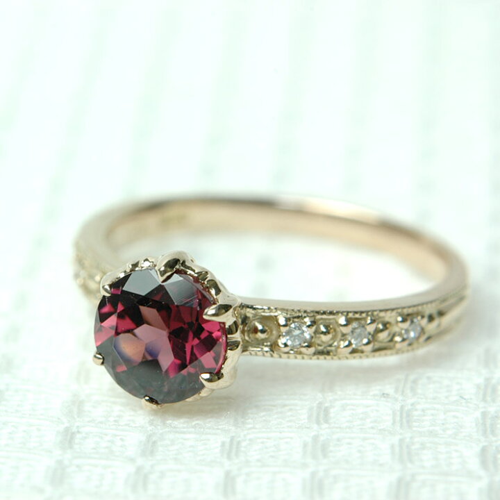 楽天市場】ロードライトガーネット × ダイヤモンド リング  