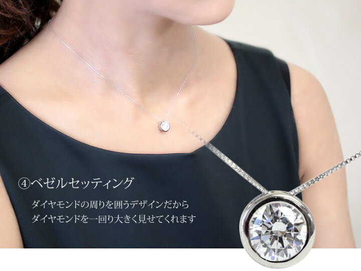 楽天市場】プラチナ ダイヤモンド ネックレス 1ct 1.0ct ペンダント 一 