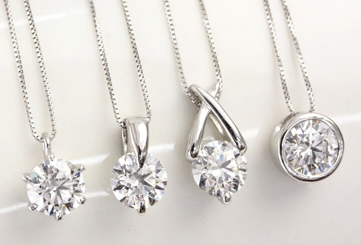 楽天市場】プラチナ ダイヤモンド ネックレス 1ct 1.0ct ペンダント 一  
