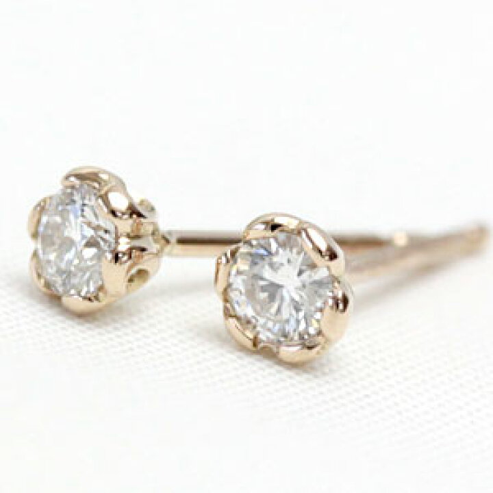楽天市場】K18 ダイヤモンド ピアス 0.18ct 良質D-Eカラー VS-SIクラス  